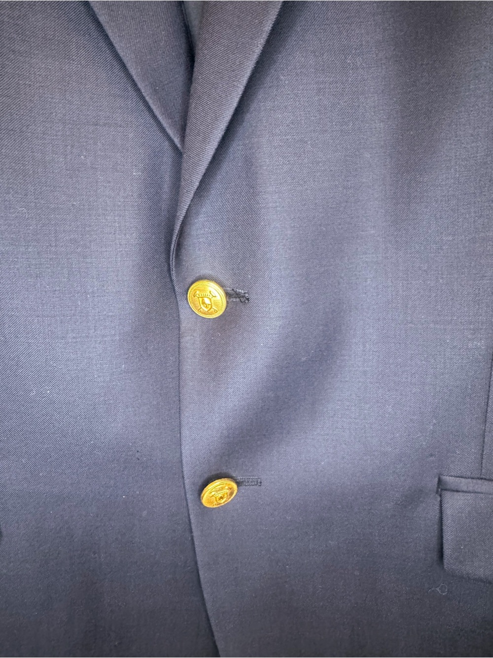 Ralph Lauren Gold Button Navy Men’s Sport Jacket Sz 44R Classic Quiet Luxury - Picture 2 of 5